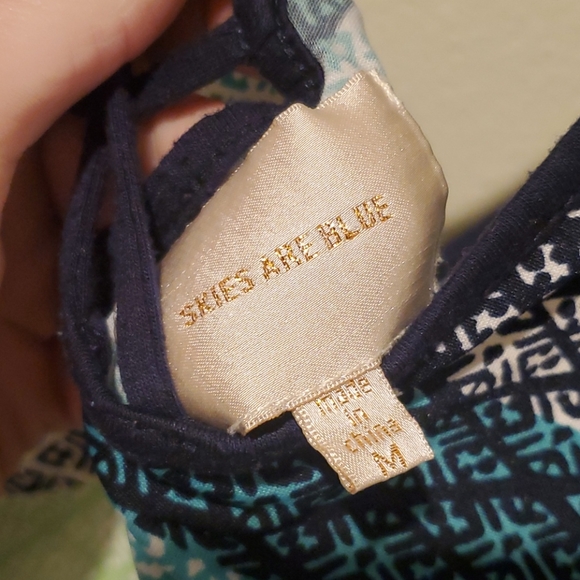 ❤ANTHROPOLOGIE SKIES ARE BLUE STRAPPY TOP/SHIRT, - Picture 5 of 5